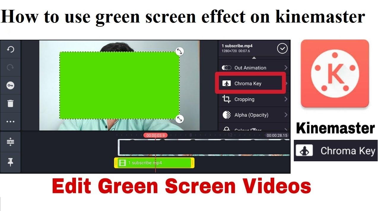 kinemaster green screen video editing